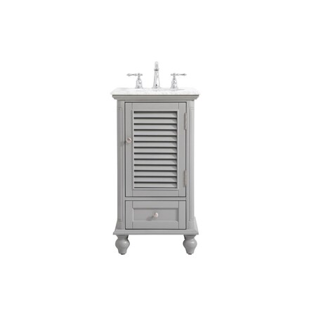 Elegant Lighting 19 in. Single Bathroom Vanity, Grey VF30519GR